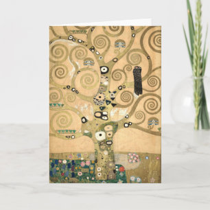 Tarjeta Gustav Klimt - El Árbol de la Vida, Friso Stoclet