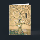 Tarjeta Gustav Klimt - El árbol de la vida, la frisa de es<br><div class="desc">El árbol de la vida,  Stoclet Frieze,  parte central del panel izquierdo - Gustav Klimt,  Cardboard,  1909</div>