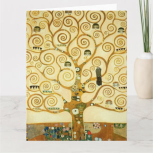 Tarjeta Gustav Klimt El Árbol De La Vida Viejo Art Nouveau
