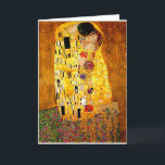 Tarjeta Gustav Klimt, El Beso,<br><div class="desc">El beso,  1907,  de Gustav Klimt,  Bella Artes</div>