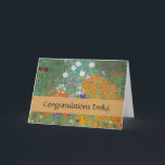 Tarjeta Gustav Klimt Flor Jardín Naturaleza<br><div class="desc">Un bonito cuadro del jardín,  un cuadro clásico de Gustav Klimt,  llamado Cottage Garden,  o Bauergarten,  1907,  que se encuentra cerca de un jardín de flores,  un cuadro de flores de colores.</div>