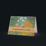 Tarjeta Gustav Klimt Flor Jardín Naturaleza<br><div class="desc">Un bonito cuadro del jardín,  un cuadro clásico de Gustav Klimt,  llamado Cottage Garden,  o Bauergarten,  1907,  que se encuentra cerca de un jardín de flores,  un cuadro de flores de colores.</div>