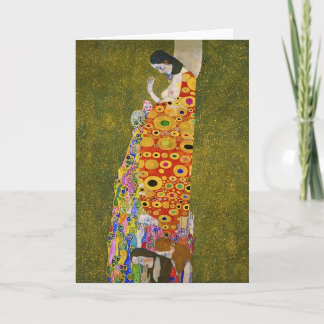 Tarjeta Gustav Klimt - Hope II (Anverso)