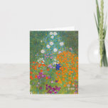 Tarjeta Gustav Klimt - Jardín de flores<br><div class="desc">Jardín de flores - Gustav Klimt en 1905-1907</div>