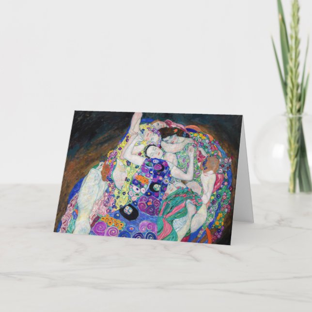 Tarjeta Gustav Klimt - La Virgen (Anverso)