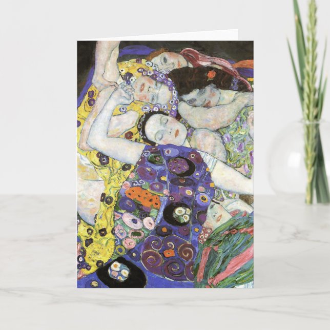 Tarjeta Gustav Klimt ~ La Virgen (Anverso)