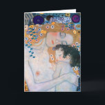 Tarjeta Gustav Klimt - Madre e hijo<br><div class="desc">Madre e hijo (detalle de las tres edades de la mujer) - Gustav Klimt,  Oil on Canvas,  1905</div>