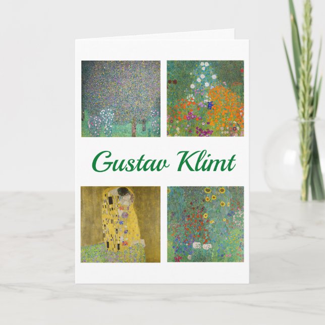Tarjeta Gustav Klimt Masterpieces Patchwork (Anverso)