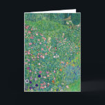 Tarjeta Gustav Klimt - Paisaje de los jardines italianos<br><div class="desc">Paisaje Jardín Italiano / Paisaje Horticultural Italiano - Gustav Klimt,  Petróleo en Lienzo,  1913</div>
