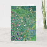 Tarjeta Gustav Klimt - Paisaje de los jardines italianos<br><div class="desc">Paisaje Jardín Italiano / Paisaje Horticultural Italiano - Gustav Klimt,  Petróleo en Lienzo,  1913</div>