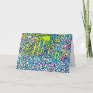 Tarjeta Gustav Klimt - Paisaje Horticultural Con Hillto