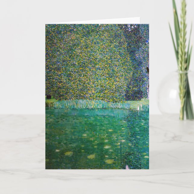 Tarjeta Gustav Klimt - Parque de Schloss Kammer am Atterse (Anverso)