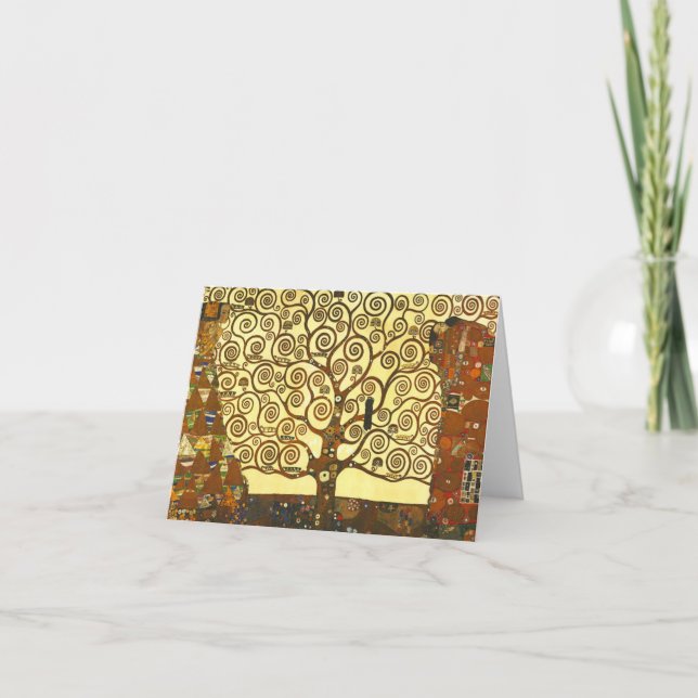 Tarjeta Gustav Klimt Tree of Life Note Card (Anverso)