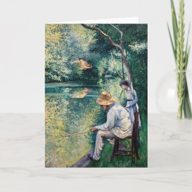 Tarjeta Gustave Caillebotte - Angling (Anverso)