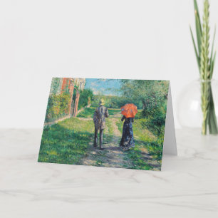 Tarjeta Gustave Caillebotte - El camino cuesta arriba