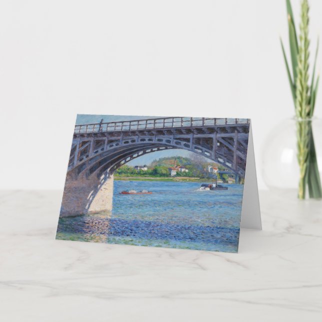 Tarjeta Gustave Caillebotte - Puente en Argenteuil & Seine (Anverso)