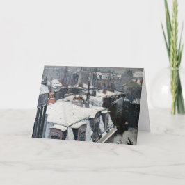 Tarjeta Gustave Caillebotte - Tejados bajo la nieve