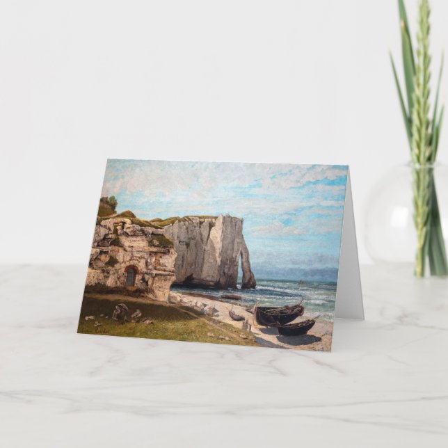 Tarjeta Gustave Courbet - Acantilados en Etretat después d (Anverso)