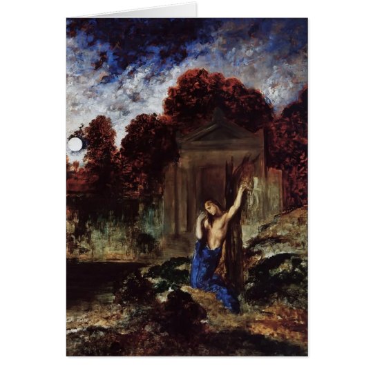 Tarjeta Gustavo Moreau- Orfeo en la tumba de Eurydice
