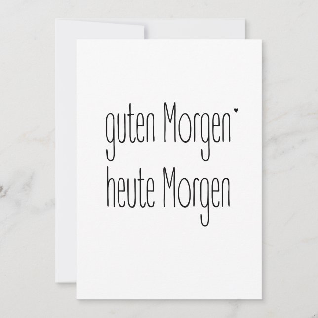 Tarjeta Guten Morgen Heute Morgen - card (Anverso)