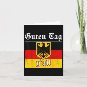 Tarjeta Guten Tag Yall Festival de Bandera de Alemania Hom