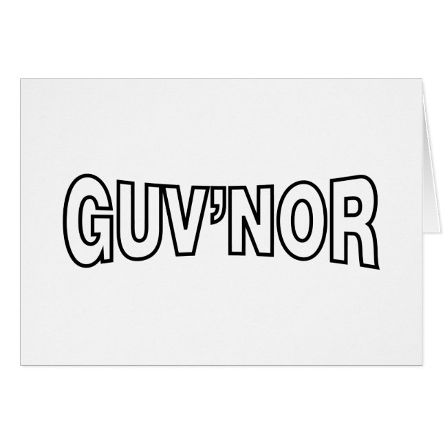 TARJETA GUV'NOR GREETING (Anverso (Horizontal))