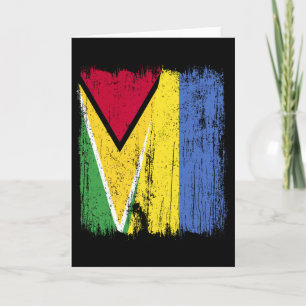 Tarjeta Guyana Ucrania Media Bandera Guyanés Ucraniano Her