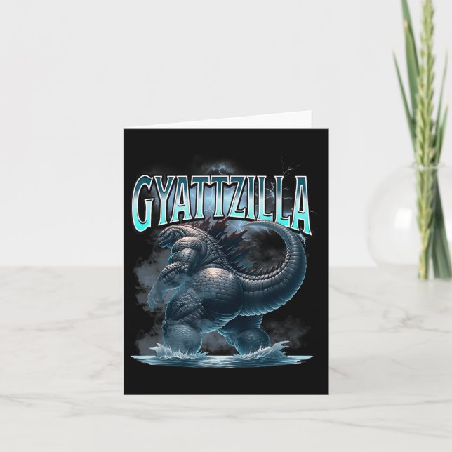 Tarjeta Gyattzilla Meme Zilla Kaiju Rizz Brainrot Skibidi (Anverso)