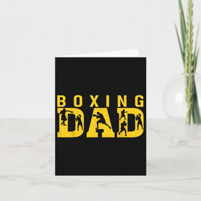 Tarjeta Gym Boxer Love Dad Boxing Lover Entrene (Anverso)