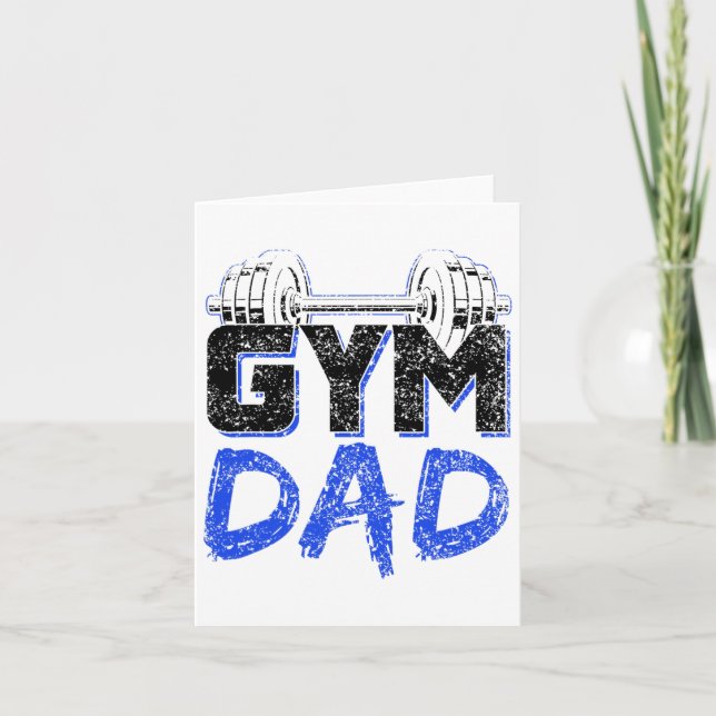 Tarjeta Gym Dad Fitness Workout Halterofilia Entrenamiento (Anverso)