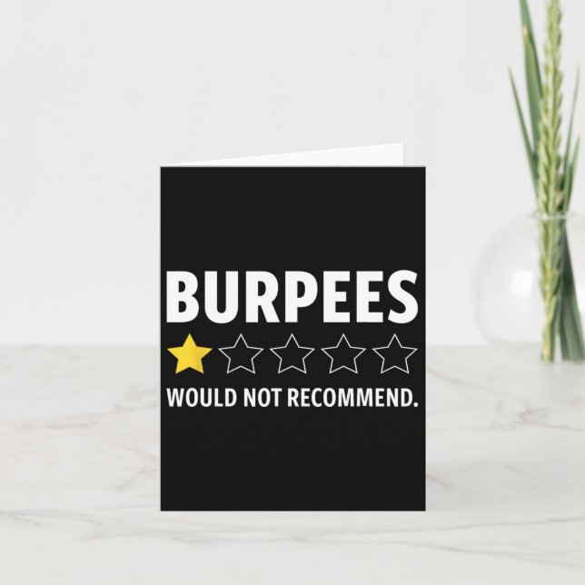 Tarjeta Gym Funny Fitness Burpets Bodybuilding Weightlifti (Anverso)