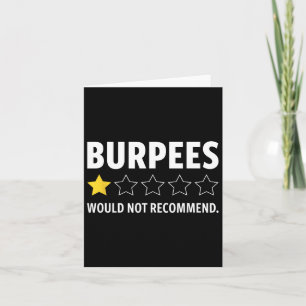 Tarjeta Gym Funny Fitness Burpets Bodybuilding Weightlifti