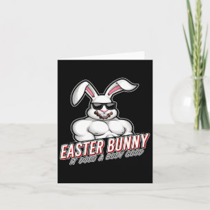 Tarjeta Gym Gymer Body Funny de Semana Santa Bunny