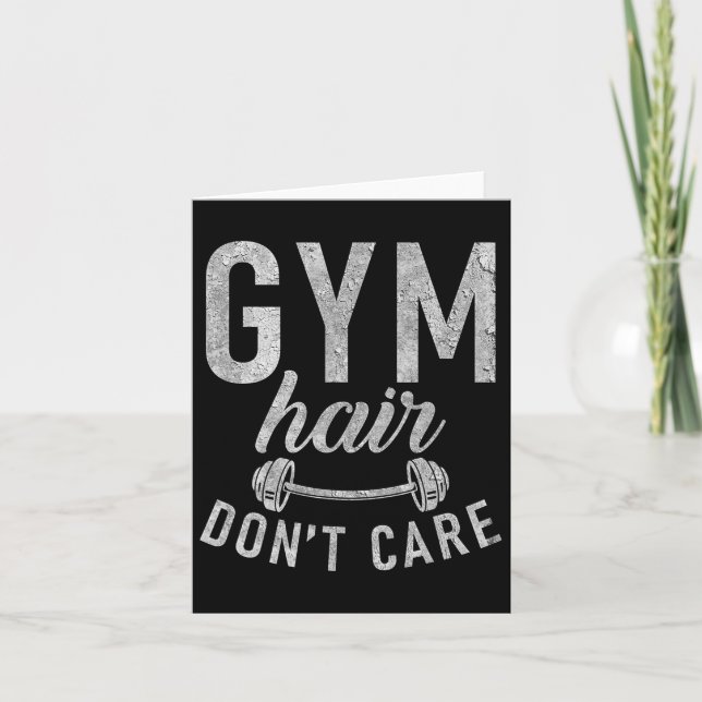 Tarjeta Gym Hair No Cuida Curiosamente La Construcción De  (Anverso)