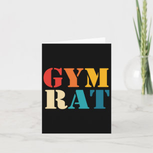 Tarjeta Gym Lover Formación Bodybuilding Retro Alphabet Gy