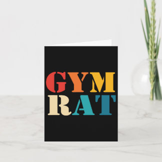 Tarjeta Gym Lover Formación Bodybuilding Retro Alphabet Gy