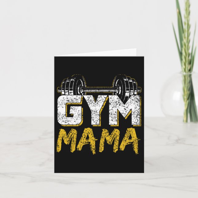 Tarjeta Gym Mama Formación Fitness Halterofilia Mo (Anverso)