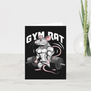 Tarjeta Gym Rat Funny Bodybuilding Fitness Workout Gym Wei