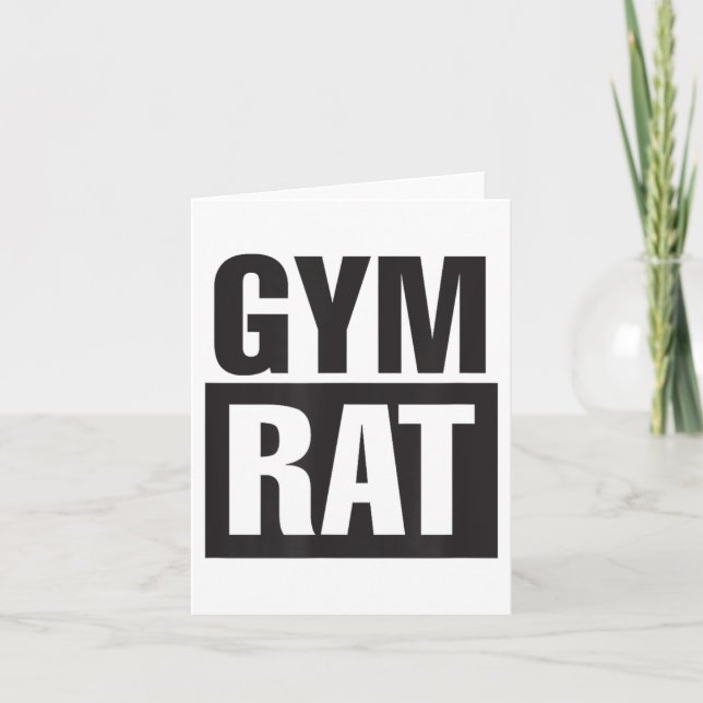 Tarjeta Gym Rat - Workout - Hustle - Fitness - Motivation  (Anverso)