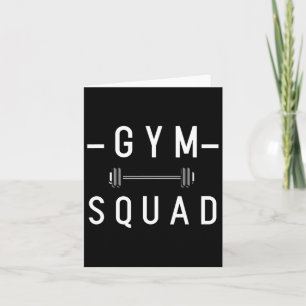 Tarjeta Gym Squad Bodybuilding Motivación Cita Gym Trabajo