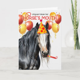 Tarjeta Gypsy Vanner Piebald Horse Funny Cumpleaños