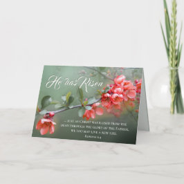 Tarjeta Ha levantado flores de primavera contra Pascua