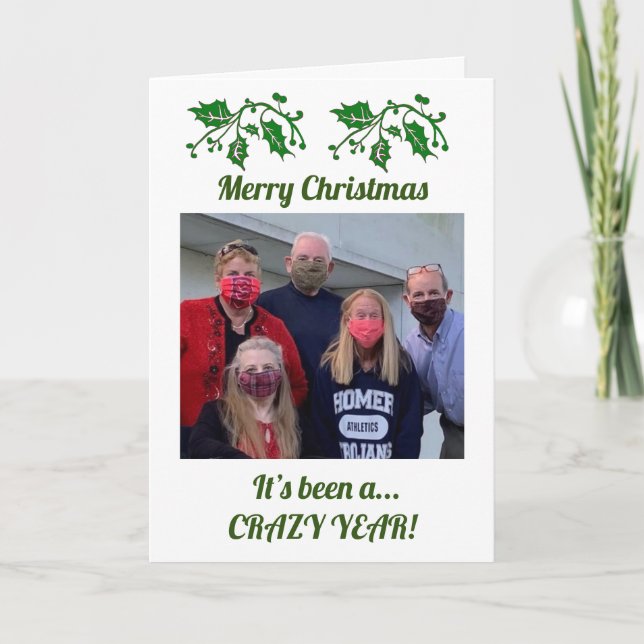 Tarjeta Ha sido un año LOCO para la pandilla con foto (Anverso)