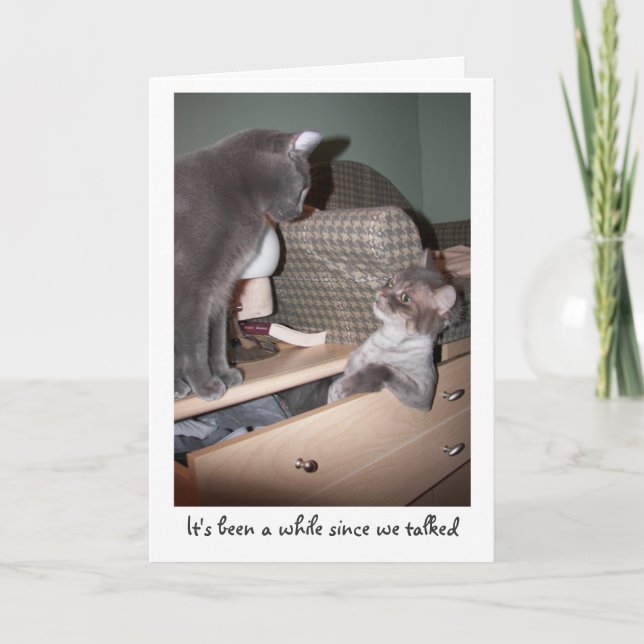 Tarjeta Ha sido un rato desde que hablamos (Anverso)