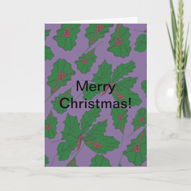 Tarjeta Haapy Holly Days (Anverso)