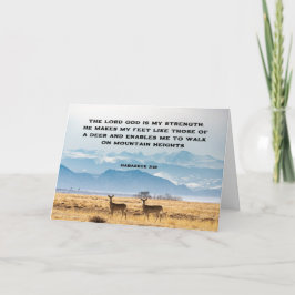 Tarjeta Habakkuk 3:19 El Dios SEÑOR es mi FUERTE Biblia