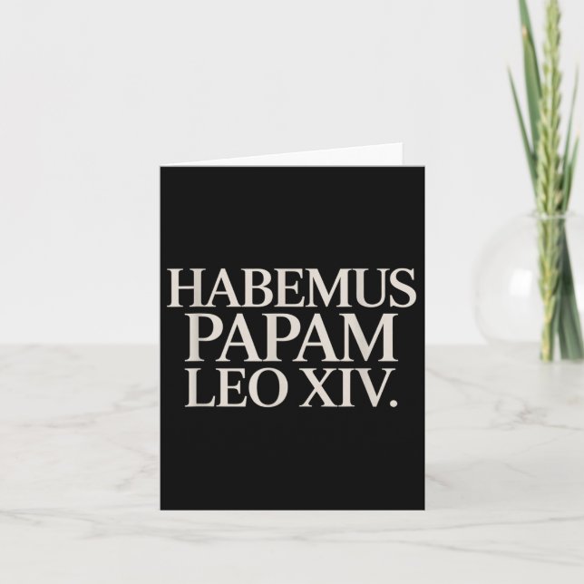 Tarjeta Habemus Papam Leo Xiv. Papa (Anverso)