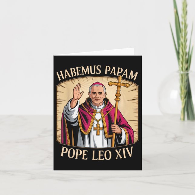 Tarjeta Habemus Papam Papa Leo Xiv (Anverso)