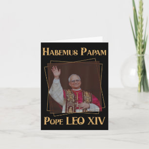 Tarjeta Habemus Papam, papa Leo Xiv