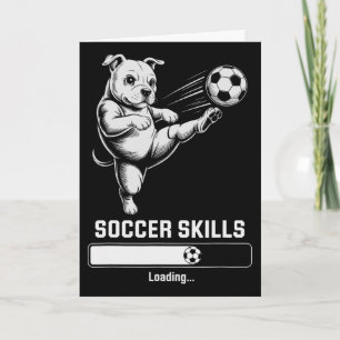 Tarjeta Habilidades lindas de pug de fútbol cargando puntu